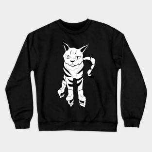 ice skating cat Crewneck Sweatshirt